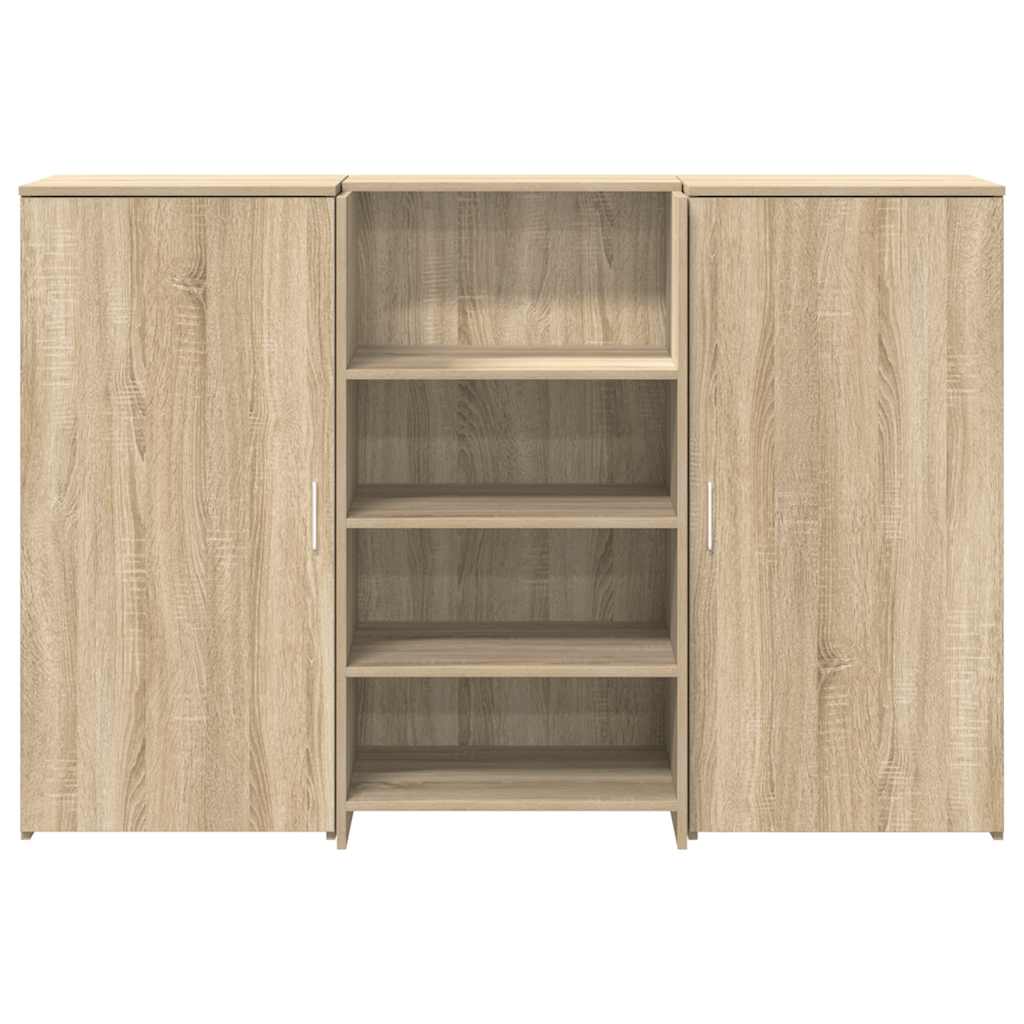 vidaXL Banco Reception Rovere Sonoma 155x50x103,5 cm Legno Multistrato
