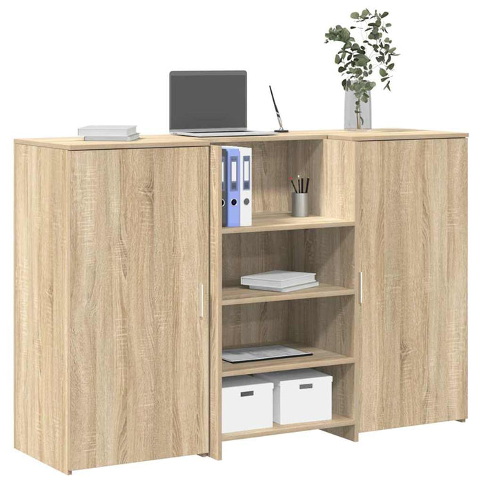 Banco Reception Rovere Sonoma 155x50x103,5 cm Legno Multistrato 3324198
