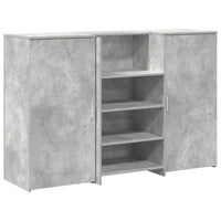 Banco Reception Grigio Cemento 155x50x103,5cm Legno Multistrato 3324199