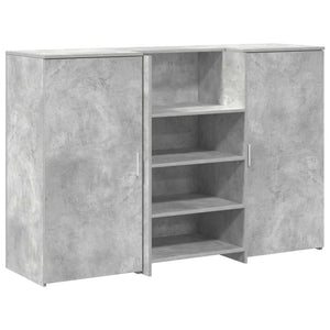 Banco Reception Grigio Cemento 155x50x103,5cm Legno Multistrato 3324199