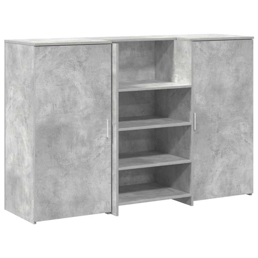 Banco Reception Grigio Cemento 155x50x103,5cm Legno Multistrato 3324199