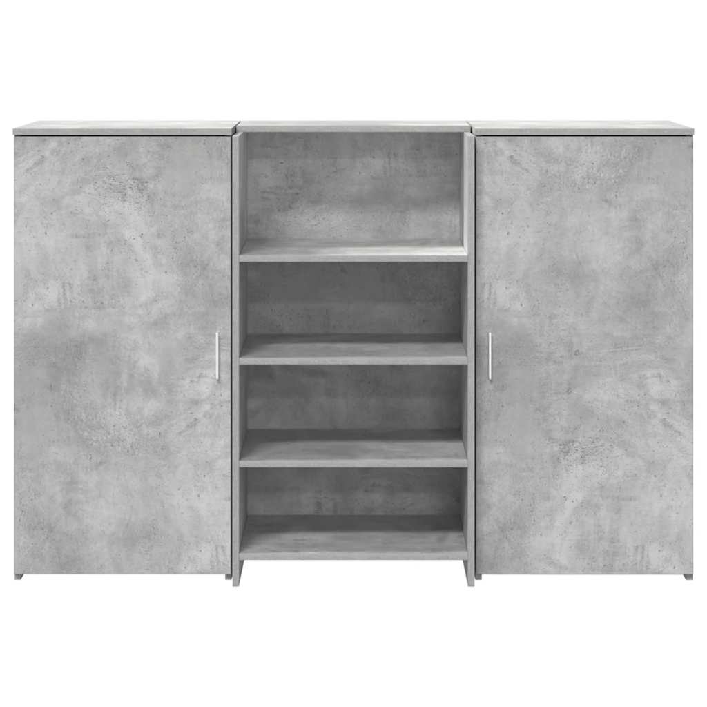 Banco Reception Grigio Cemento 155x50x103,5cm Legno Multistrato 3324199