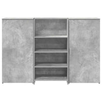 Banco Reception Grigio Cemento 155x50x103,5cm Legno Multistrato 3324199