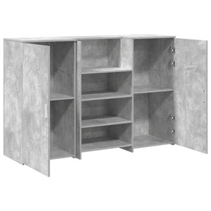Banco Reception Grigio Cemento 155x50x103,5cm Legno Multistrato 3324199