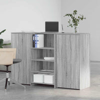 Banco Reception Grigio Sonoma 155x50x103,5 cm Legno Multistrato 3324201