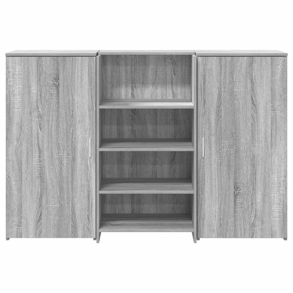 Banco Reception Grigio Sonoma 155x50x103,5 cm Legno Multistrato 3324201