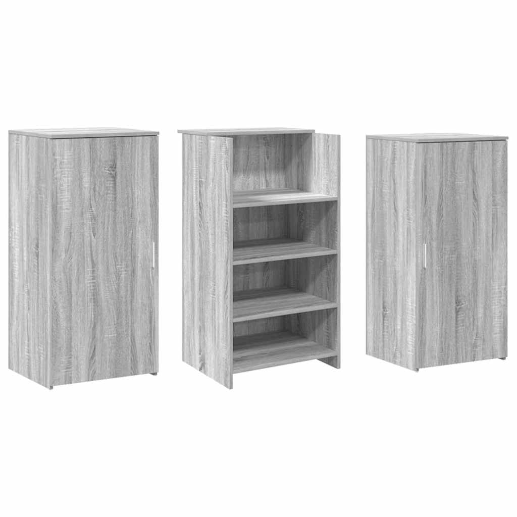 Banco Reception Grigio Sonoma 155x50x103,5 cm Legno Multistrato 3324201