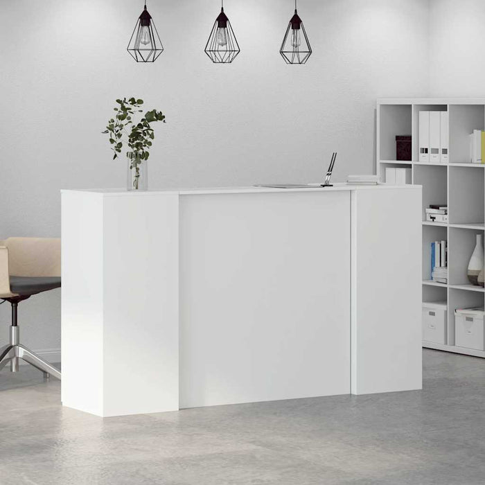 Banco Reception Bianco 180x50x103,5 cm in Legno Multistrato