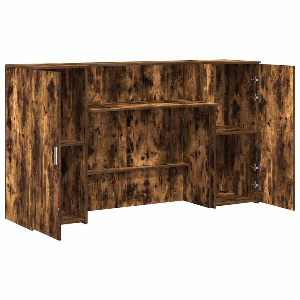 vidaXL Banco Reception Rovere Fumo 180x50x103,5cm in Legno Multistrato