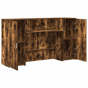 vidaXL Banco Reception Rovere Fumo 180x50x103,5cm in Legno Multistrato