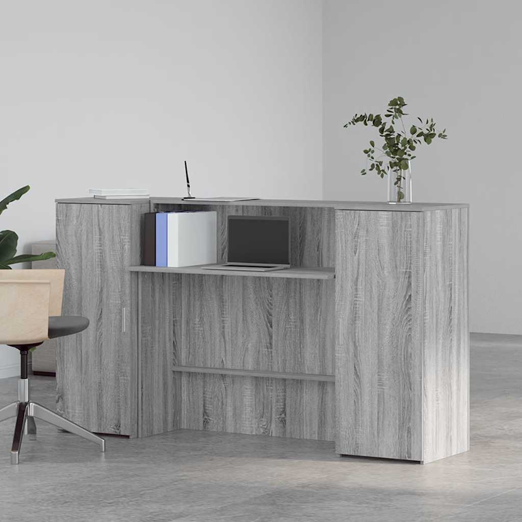Banco Reception Grigio Sonoma 180x50x103,5 cm Legno Multistrato 3324210