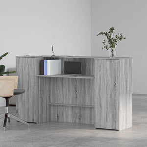 Banco Reception Grigio Sonoma 180x50x103,5 cm Legno Multistrato 3324210