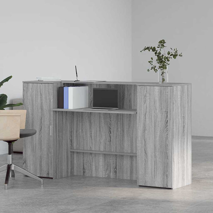 Banco Reception Grigio Sonoma 180x50x103,5 cm Legno Multistrato 3324210