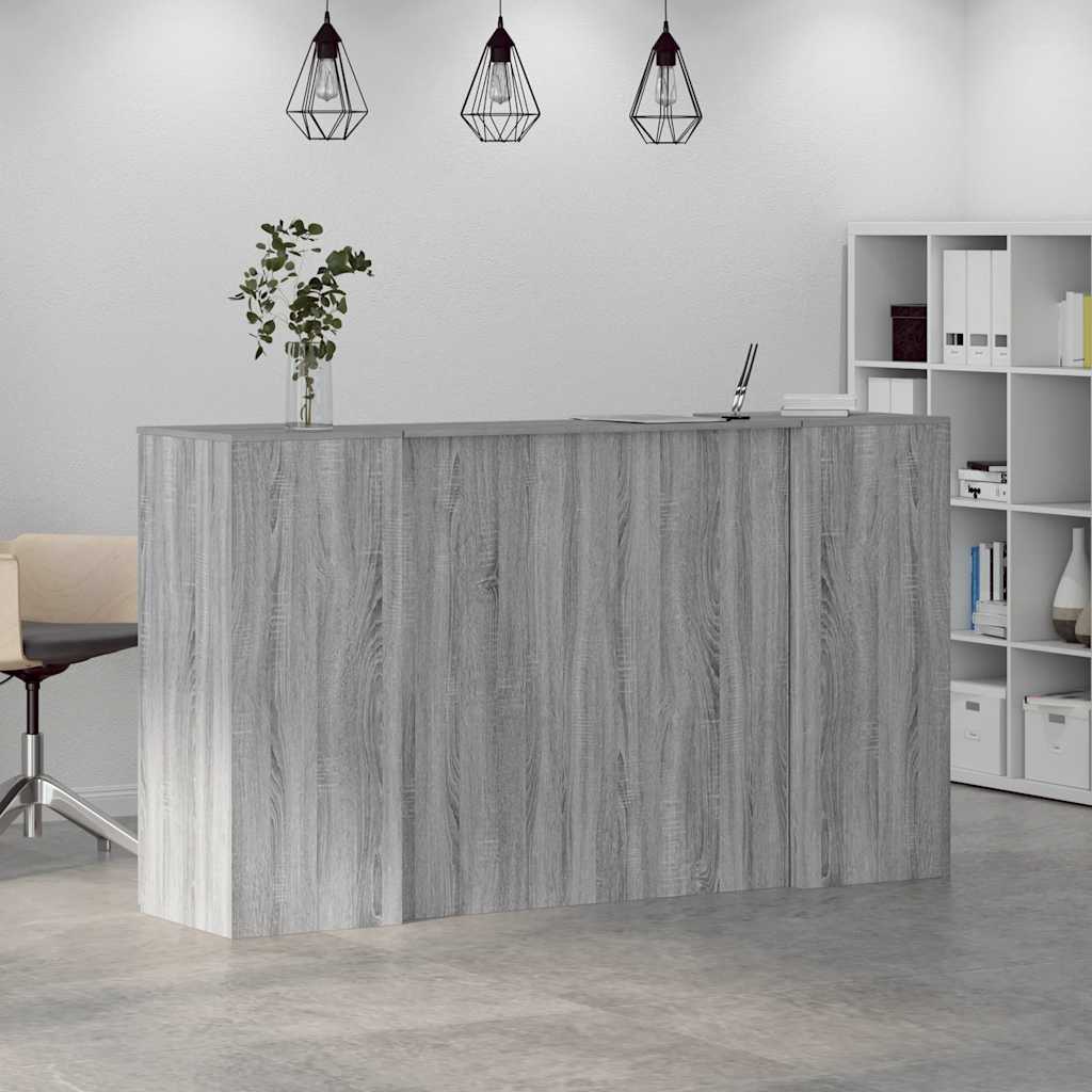 Banco Reception Grigio Sonoma 180x50x103,5 cm Legno Multistrato 3324210
