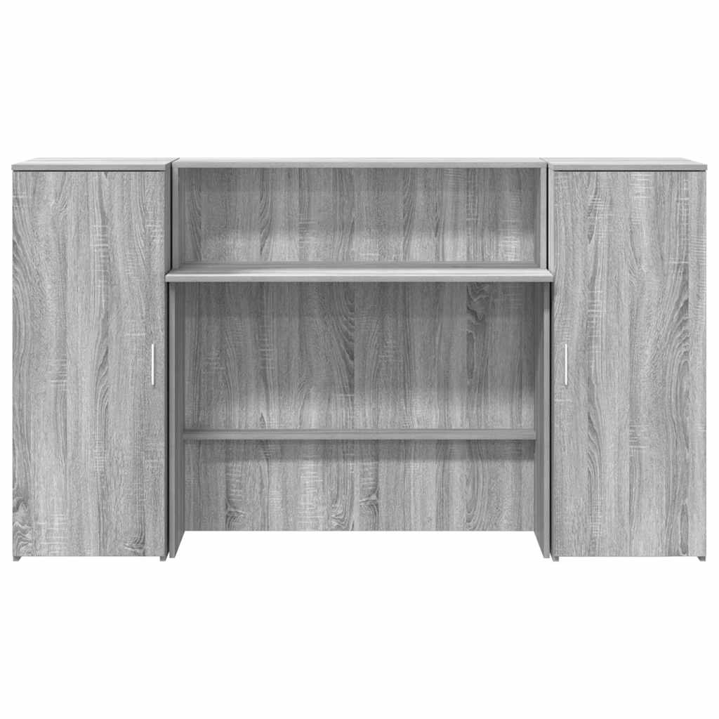 Banco Reception Grigio Sonoma 180x50x103,5 cm Legno Multistrato 3324210
