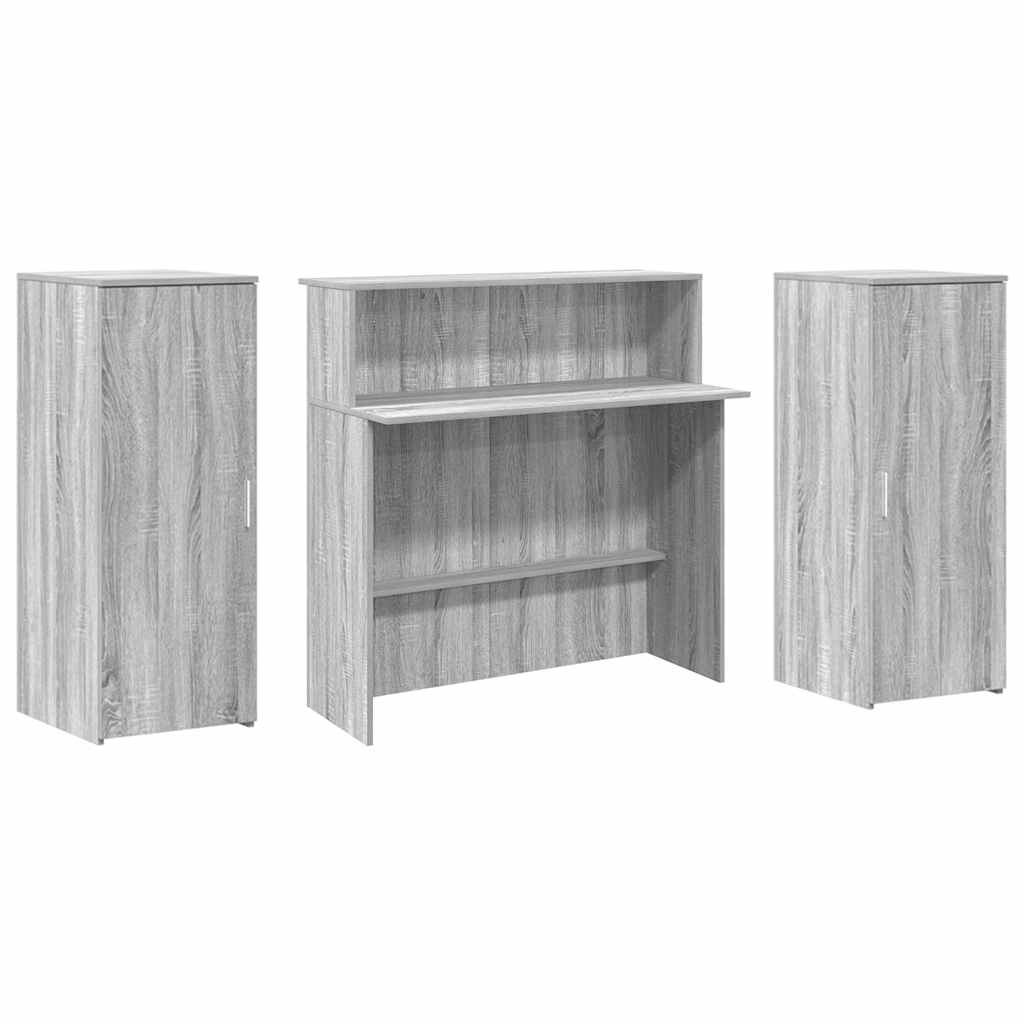 Banco Reception Grigio Sonoma 180x50x103,5 cm Legno Multistrato 3324210