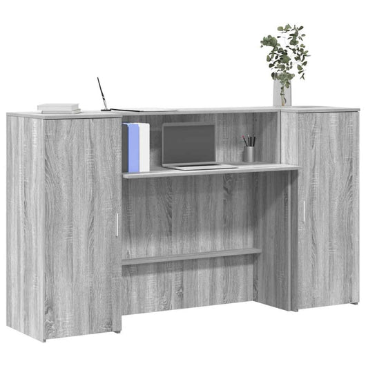 Banco Reception Grigio Sonoma 180x50x103,5 cm Legno Multistrato 3324210