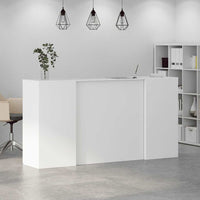 Banco Reception Bianco 200x50x103,5 cm in Legno Multistrato 3324214