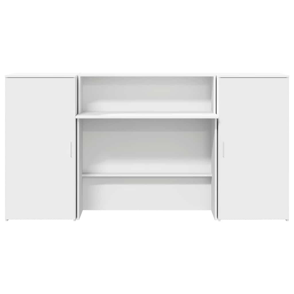 vidaXL Banco Reception Bianco 200x50x103,5 cm in Legno Multistrato