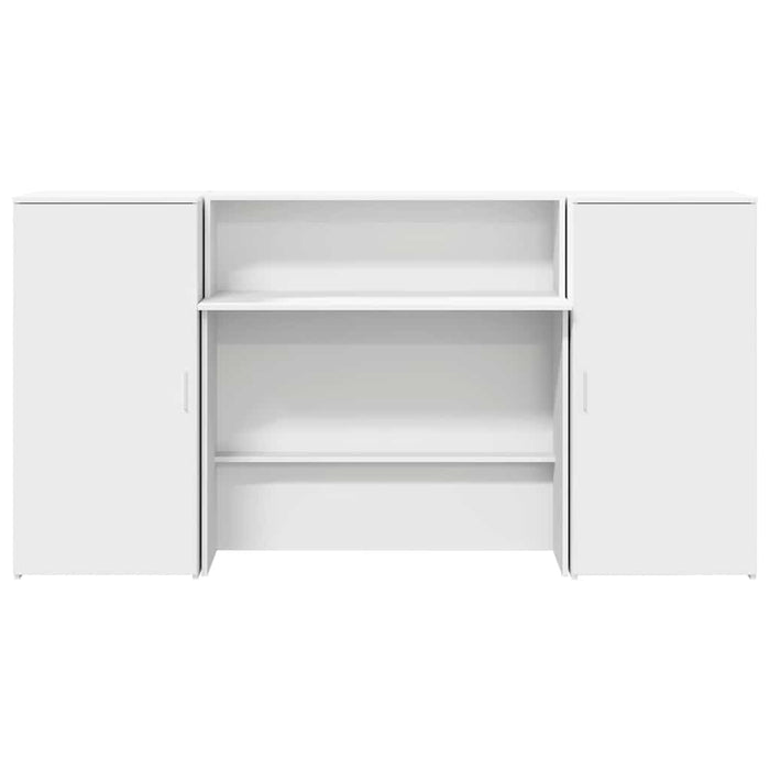 vidaXL Banco Reception Bianco 200x50x103,5 cm in Legno Multistrato