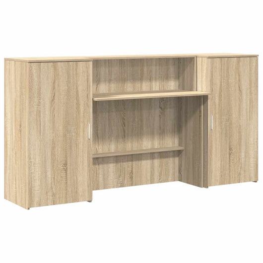 vidaXL Banco Reception Rovere Sonoma 200x50x103,5 cm Legno Multistrato