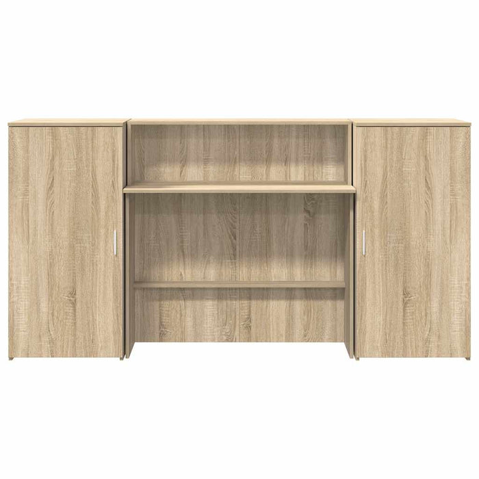 vidaXL Banco Reception Rovere Sonoma 200x50x103,5 cm Legno Multistrato