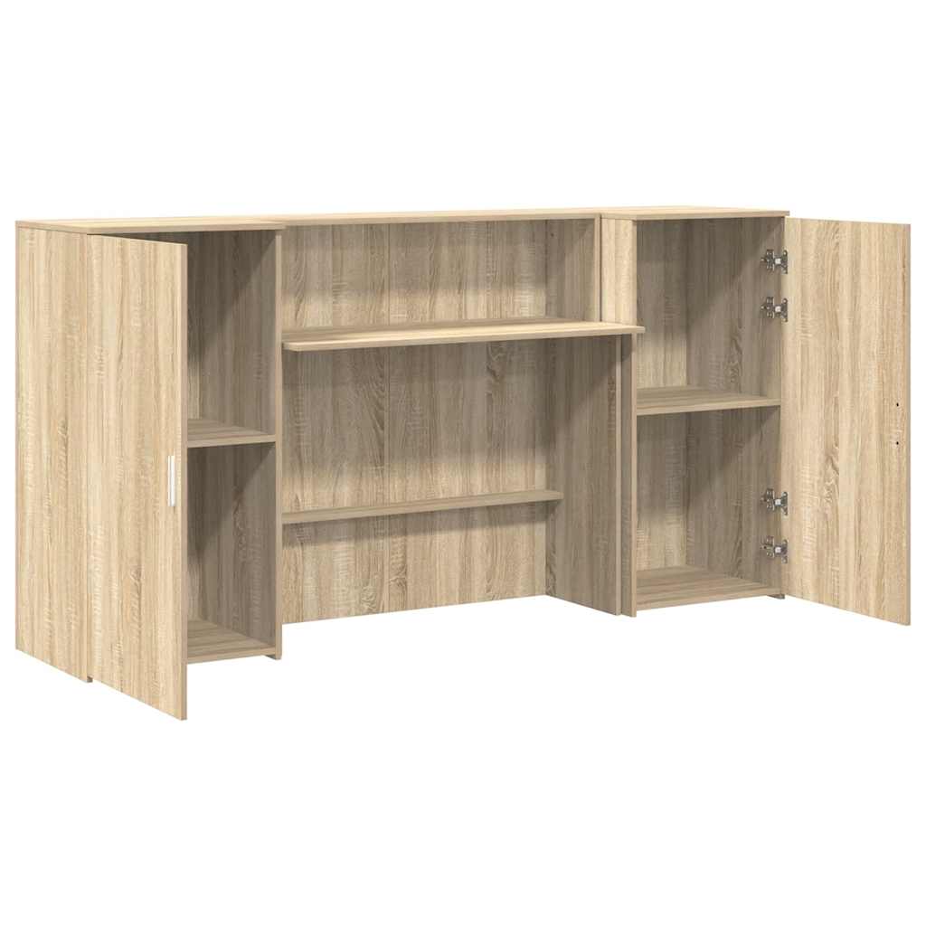 vidaXL Banco Reception Rovere Sonoma 200x50x103,5 cm Legno Multistrato