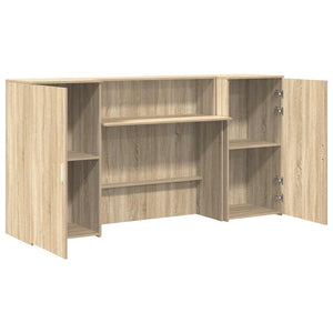 vidaXL Banco Reception Rovere Sonoma 200x50x103,5 cm Legno Multistrato