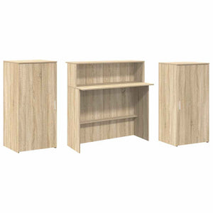 vidaXL Banco Reception Rovere Sonoma 200x50x103,5 cm Legno Multistrato
