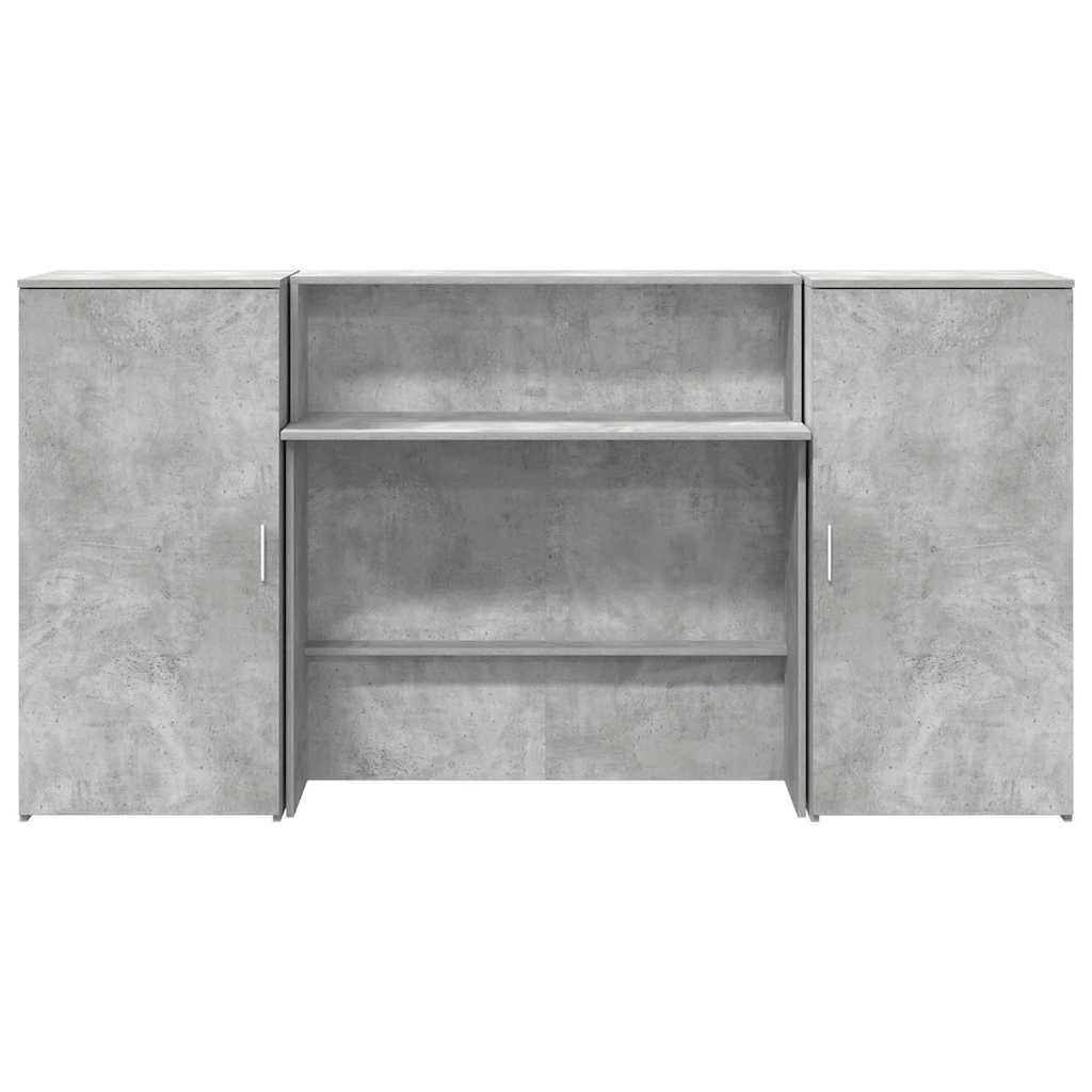 Banco Reception Grigio Cemento 200x50x103,5cm Legno Multistrato 3324217
