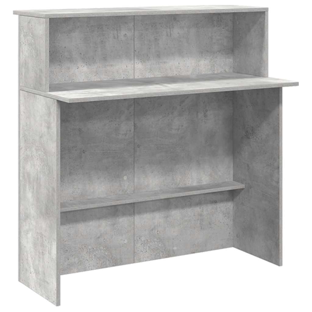 Banco Reception Grigio Cemento 200x50x103,5cm Legno Multistrato 3324217