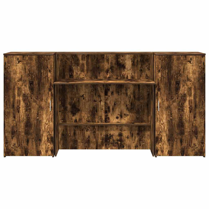 vidaXL Banco Reception Rovere Fumo 200x50x103,5cm in Legno Multistrato