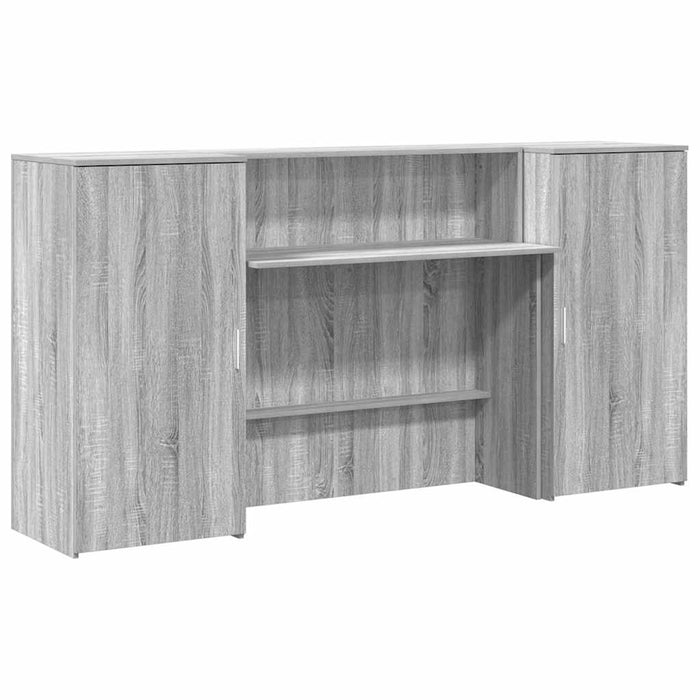 vidaXL Banco Reception Grigio Sonoma 200x50x103,5 cm Legno Multistrato