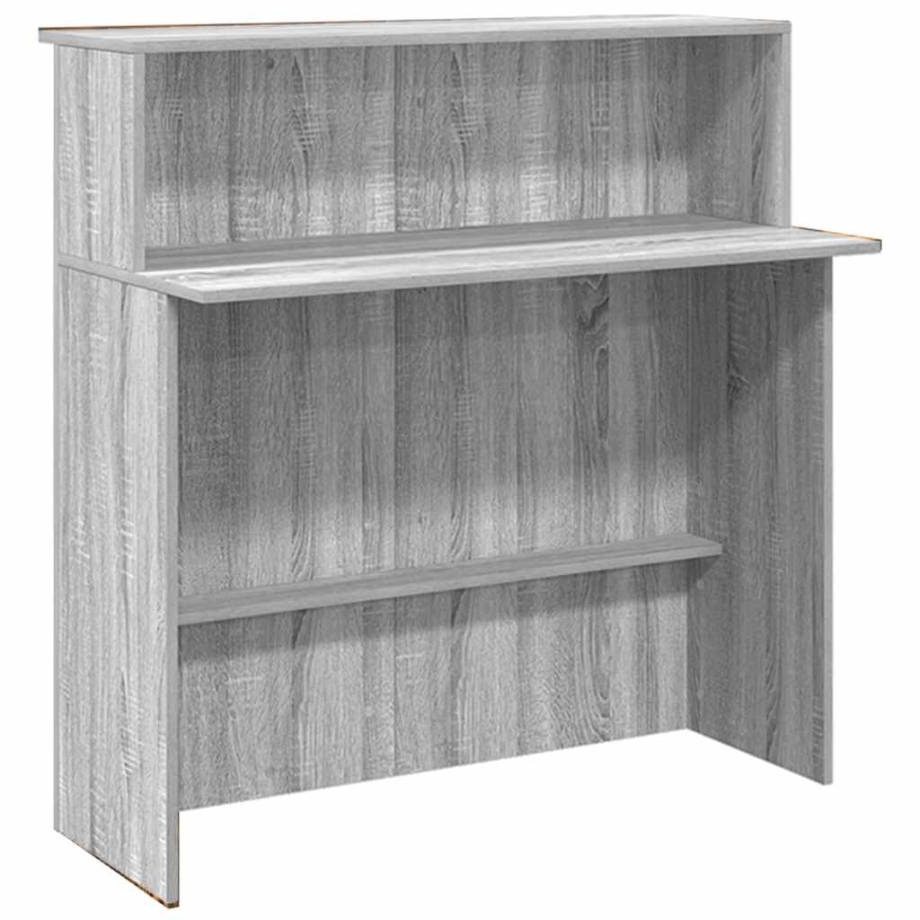 vidaXL Banco Reception Grigio Sonoma 200x50x103,5 cm Legno Multistrato