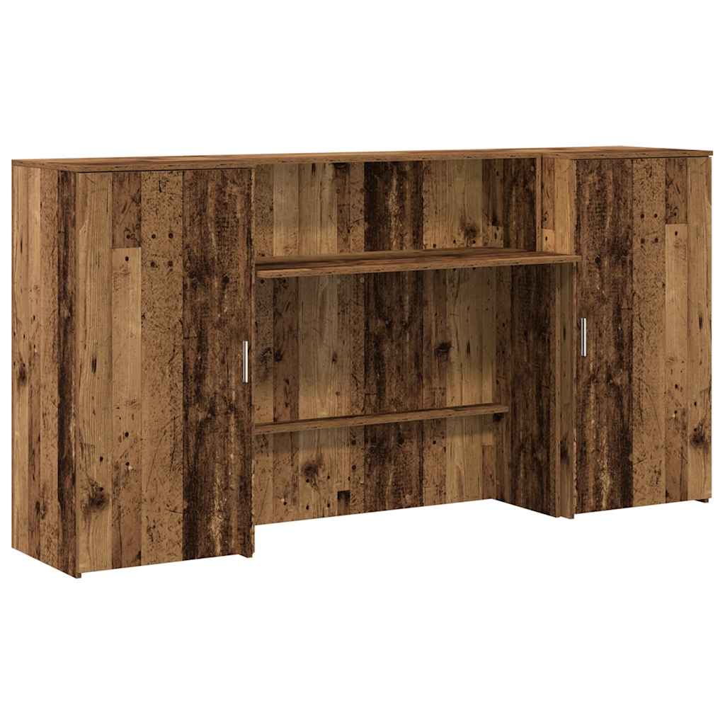 vidaXL Banco Reception Legno Vecchio 200x50x103,5 cm Legno Multistrato
