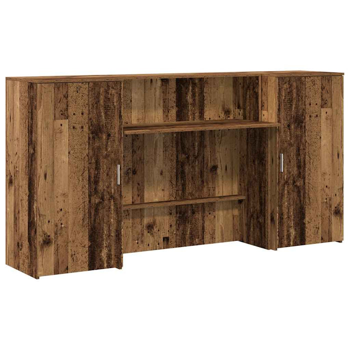 vidaXL Banco Reception Legno Vecchio 200x50x103,5 cm Legno Multistrato