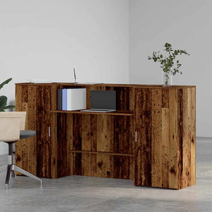 vidaXL Banco Reception Legno Vecchio 200x50x103,5 cm Legno Multistrato