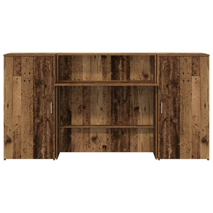 vidaXL Banco Reception Legno Vecchio 200x50x103,5 cm Legno Multistrato
