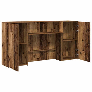 vidaXL Banco Reception Legno Vecchio 200x50x103,5 cm Legno Multistrato