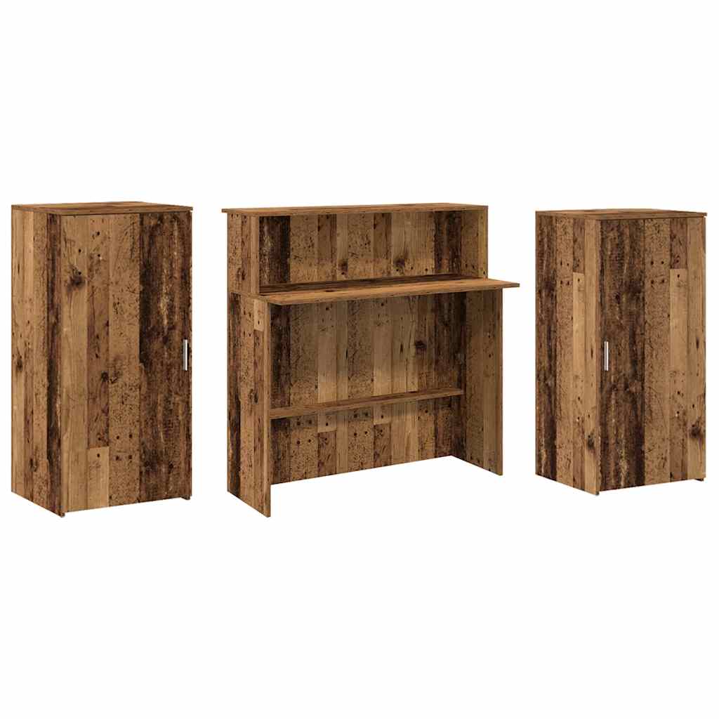 vidaXL Banco Reception Legno Vecchio 200x50x103,5 cm Legno Multistrato