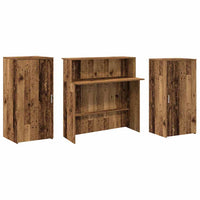 vidaXL Banco Reception Legno Vecchio 200x50x103,5 cm Legno Multistrato