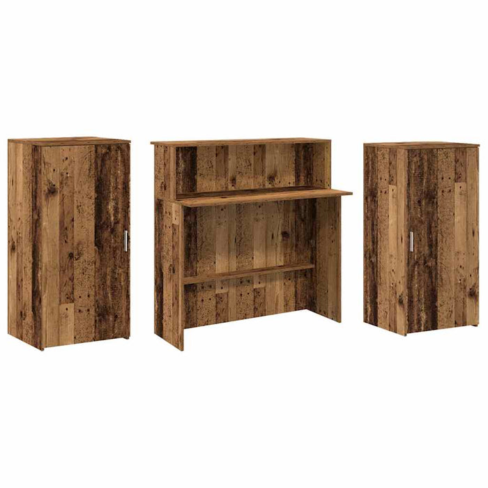 vidaXL Banco Reception Legno Vecchio 200x50x103,5 cm Legno Multistrato