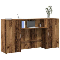 vidaXL Banco Reception Legno Vecchio 200x50x103,5 cm Legno Multistrato