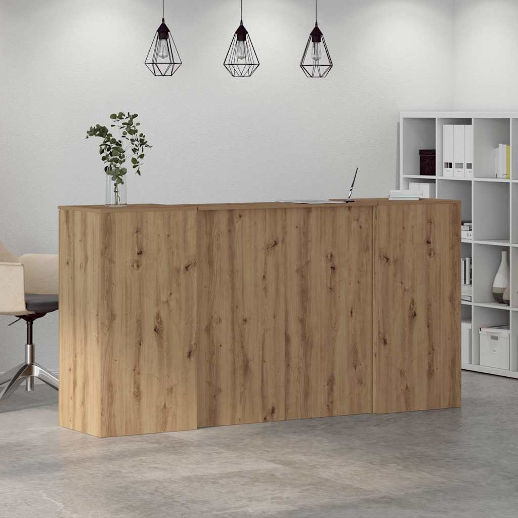 Banco Reception Rovere Artigianale 200x50x103,5cm in Truciolato 3324222