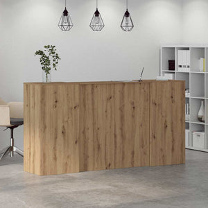 Banco Reception Rovere Artigianale 200x50x103,5cm in Truciolato 3324222