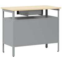 Banco da Lavoro con cassetto Nero e grigio 100 x 55 x 85 cm 4103458