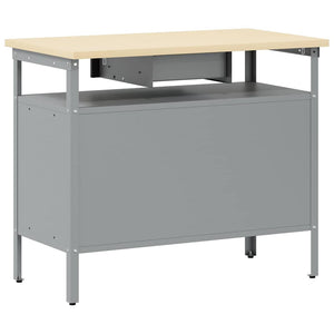 Banco da Lavoro con cassetto Nero e grigio 100 x 55 x 85 cm 4103458