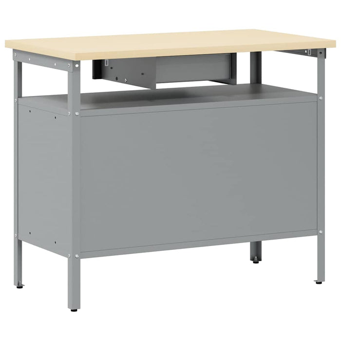 Banco da Lavoro con cassetto Nero e grigio 100 x 55 x 85 cm 4103458