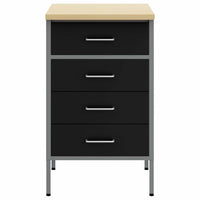 Banco da Lavoro con cassetto Nero e grigio 50 x 55 x 85 cm 4103460