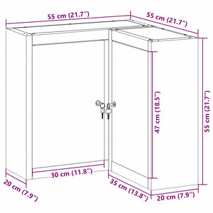 Mobile per Attrezzi con blocco Rosso e grigio 55 x 55 x 55 cm 4103468
